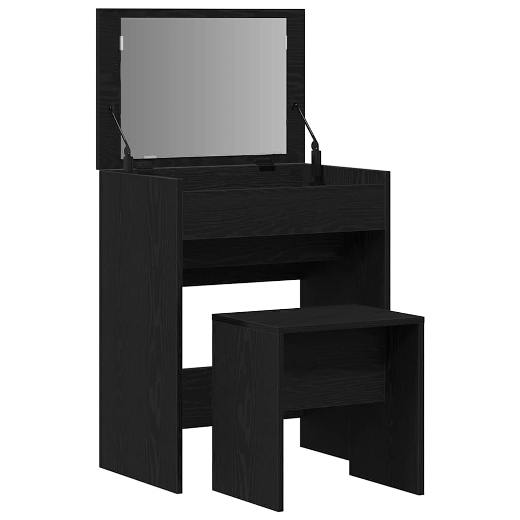 Kozmetički Stol Crni hrast 60 x 40 x 75 cm Konstruirano drvo