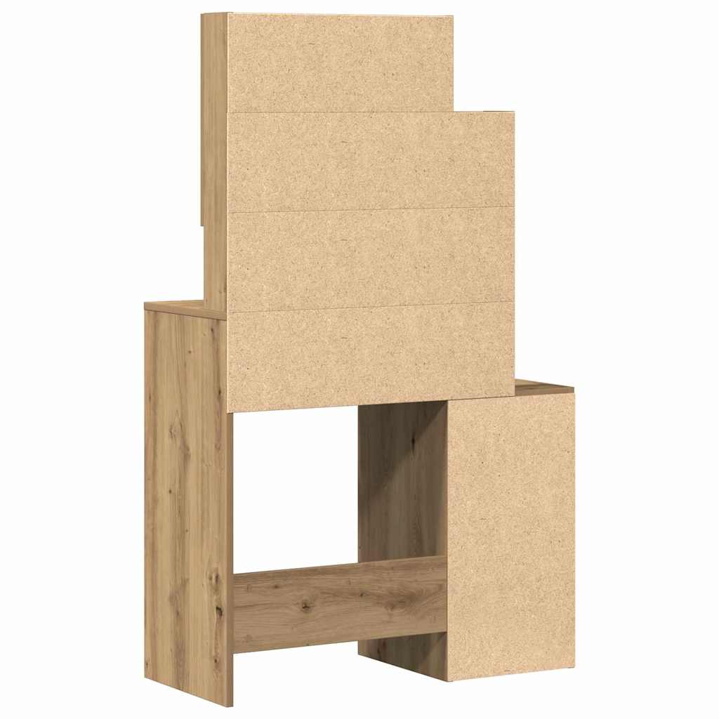 Toaletni stol s ladicama Umjetnički hrast 80 x 35 x 132 cm