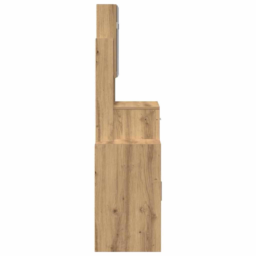 Toaletni stol s ladicama Umjetnički hrast 80 x 35 x 132 cm