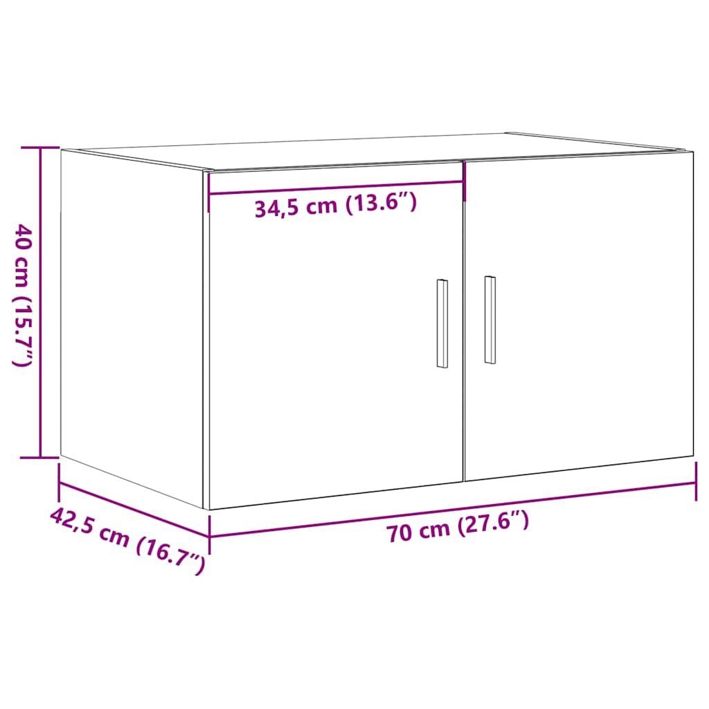 Ormar za Zid Staro drvo 70 x 42.5 x 40 cm Konstruirano drvo