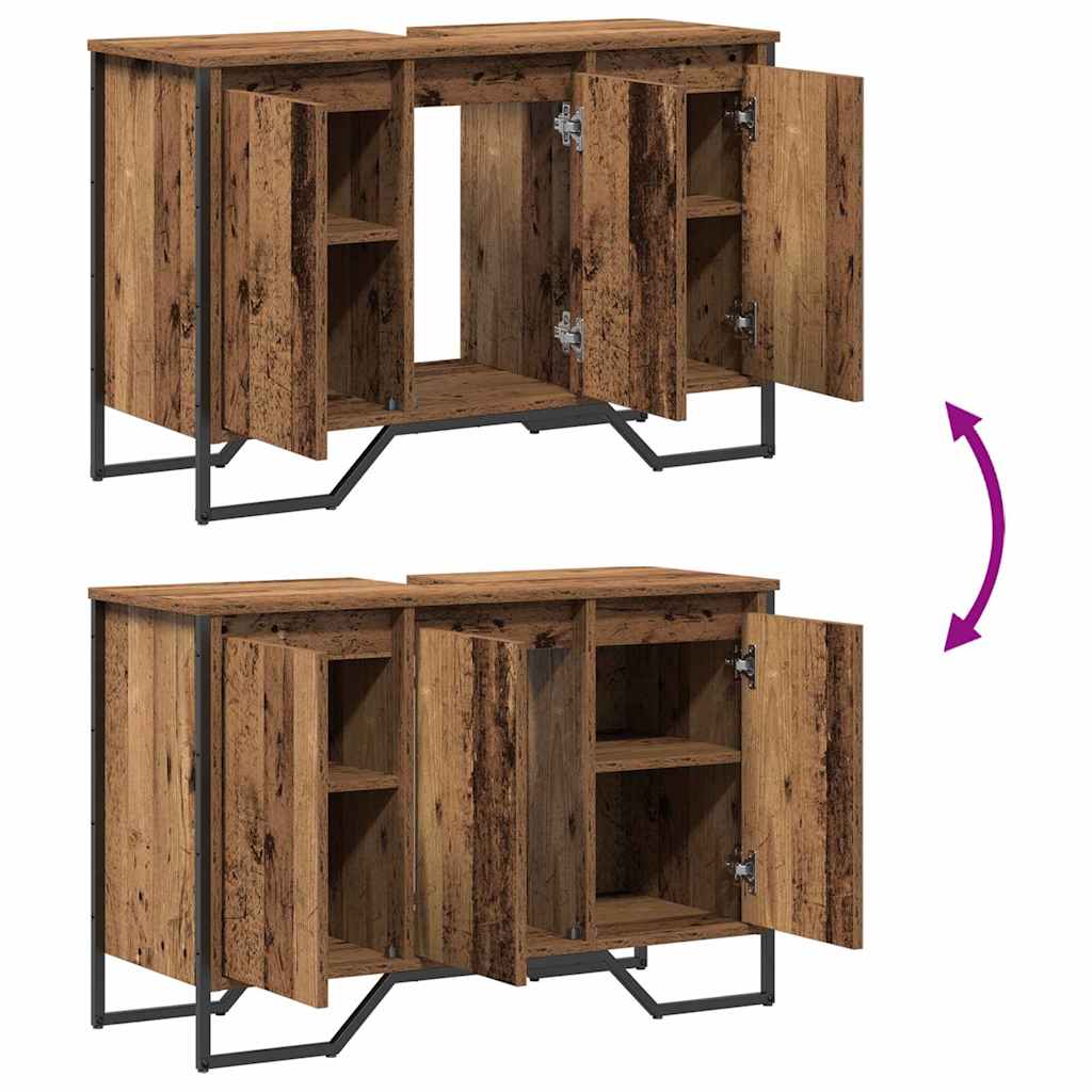 Kabinet za Sudoper Staro drvo 91 x 35 x 60 cm Konstruirano drvo