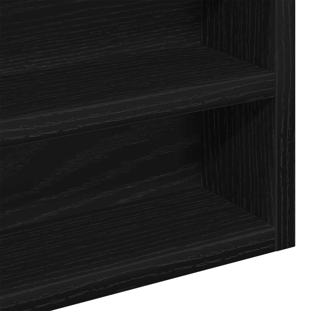 Ormar za izlaganje s policom Zidne Crni hrast 60 x 8,5 x 58 cm