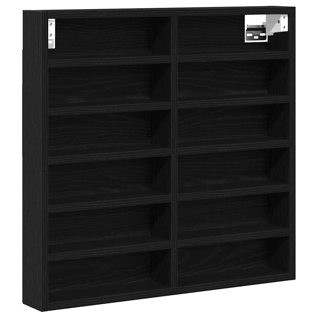 Ormar za izlaganje s policom Zidne Crni hrast 60 x 8,5 x 58 cm