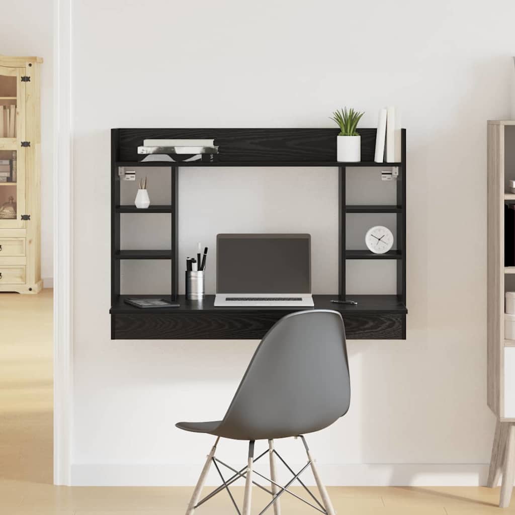 Stol za zid Zidne Crni hrast 105 x 48 x 75 cm Konstruirano drvo