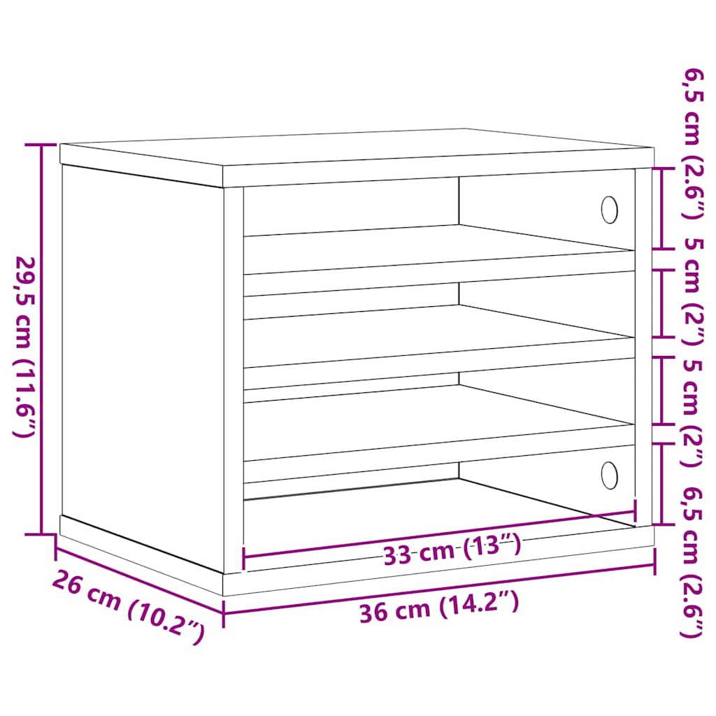 Organizator stola Crni hrast 36 x 26 x 29,5 cm