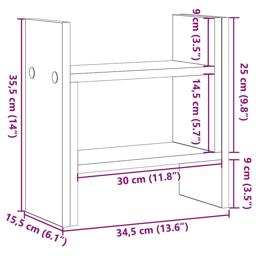 Organizator stola Umjetnički hrast 50 x 15,5 x 35,5 cm