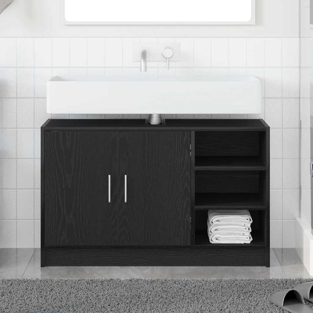 Kupaonski ormar Crni hrast 90 x 29 x 55 cm Konstruirano drvo