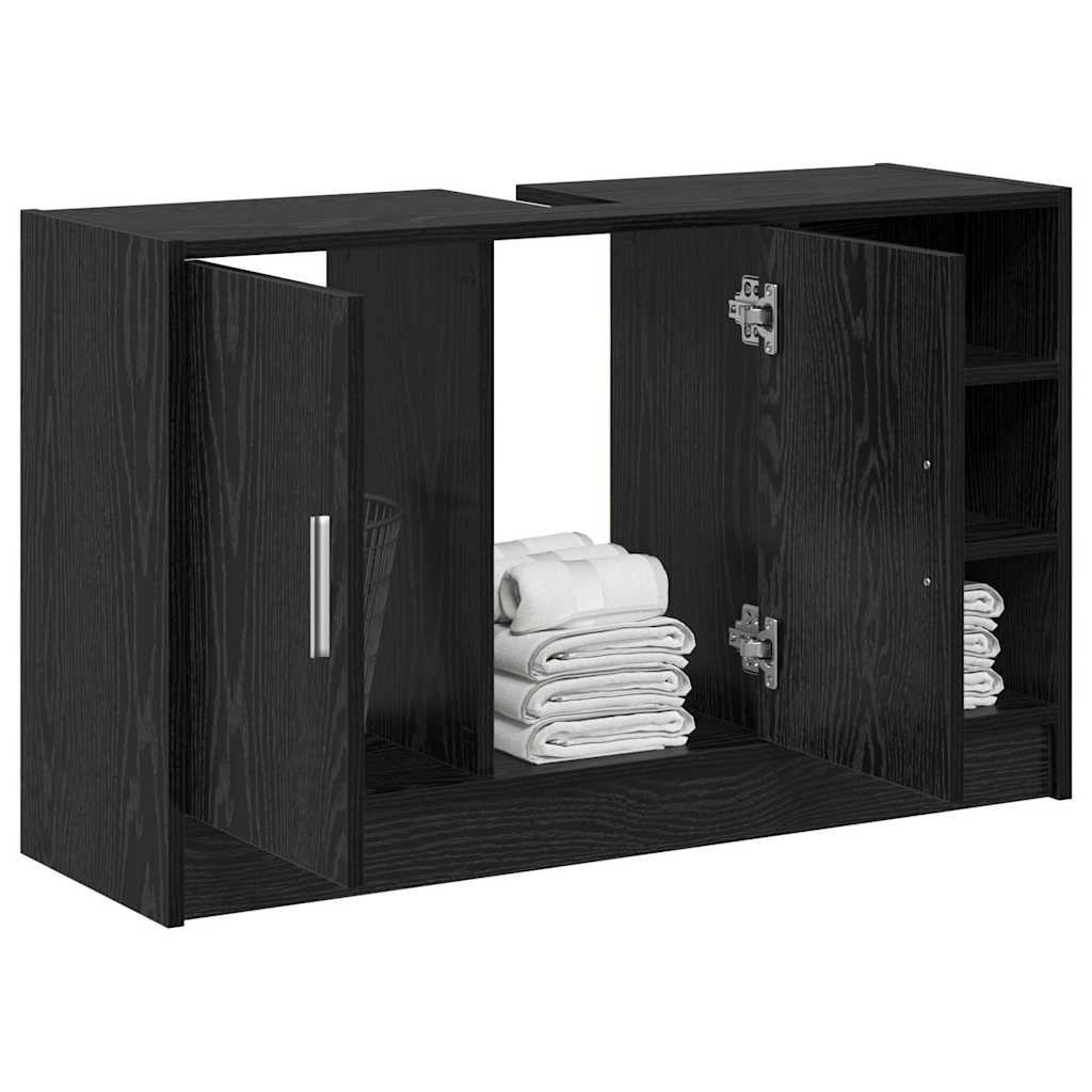 Kupaonski ormar Crni hrast 90 x 29 x 55 cm Konstruirano drvo