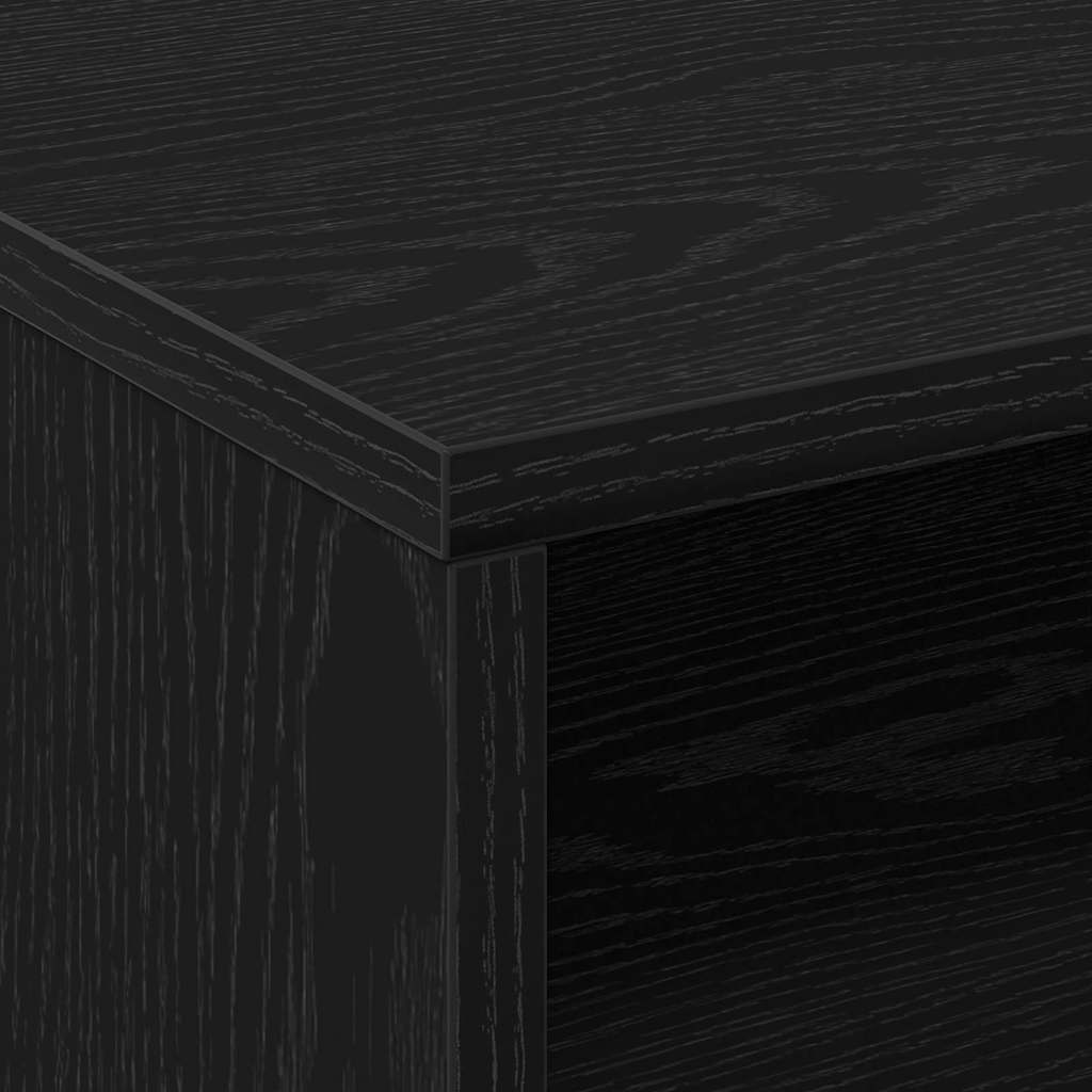 Cabinet s policom s kotačem Crni hrast 60 x 48 x 74.5 cm