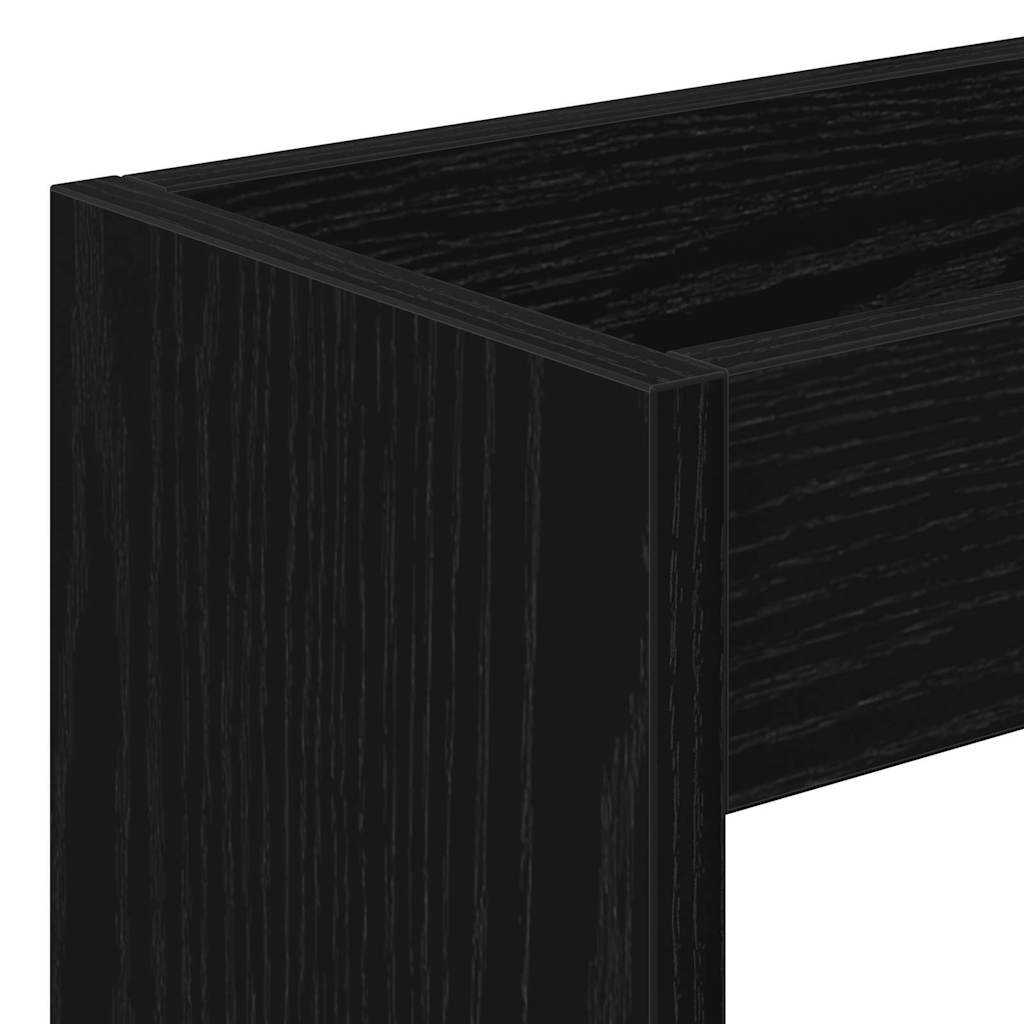Uska kolica za pohranu Crni hrast 60 x 18 x 70 cm