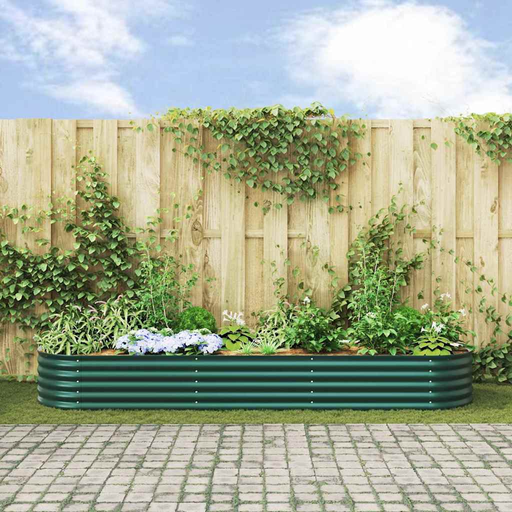 Povišena gredica Zelena 320 x 80 x 44 cm Čelik
