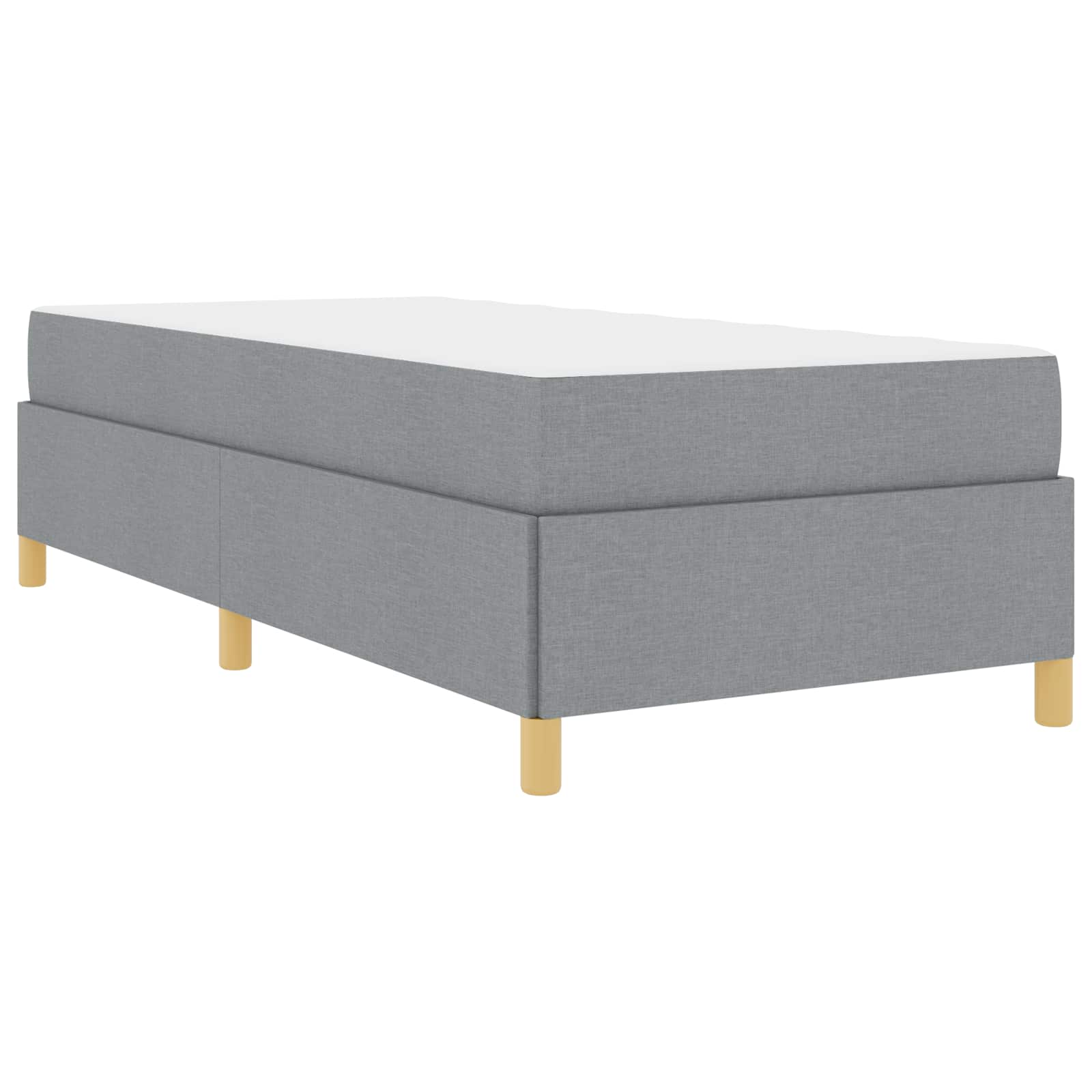 Krevetna konstrukcija Svijetlo siva 90 x 200 cm tkanina