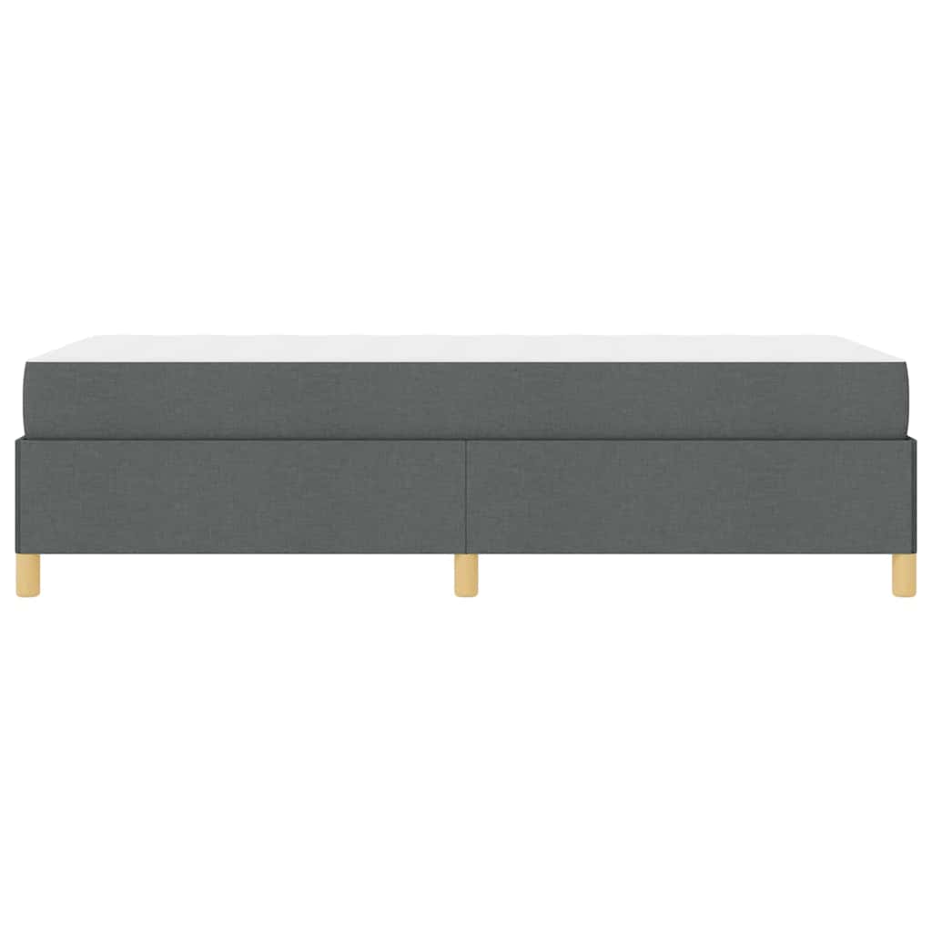 Krevetna konstrukcija s madracem Tamno siva 90 x 200 cm tkanina