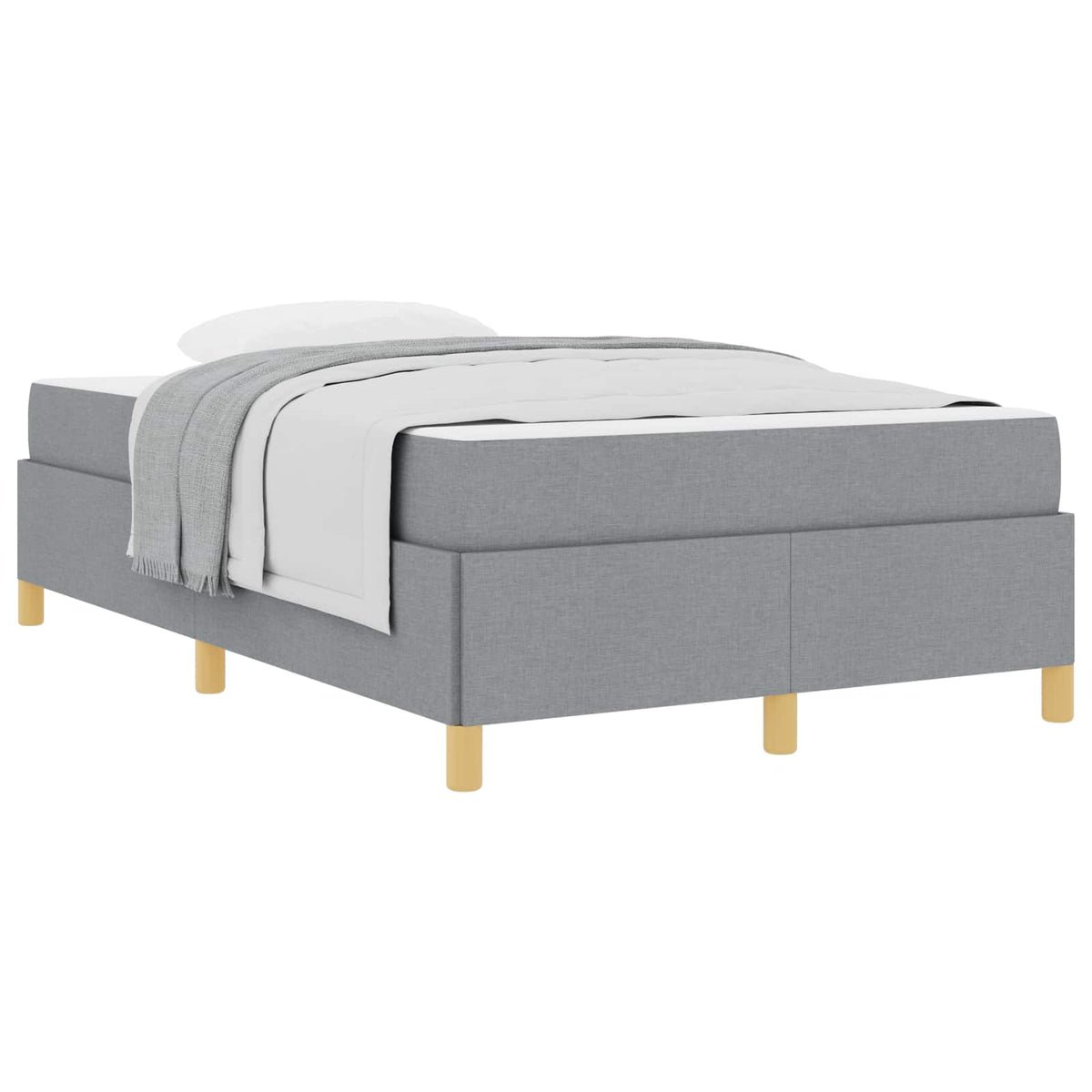 Krevetna konstrukcija Svijetlo siva 120 x 190 cm tkanina
