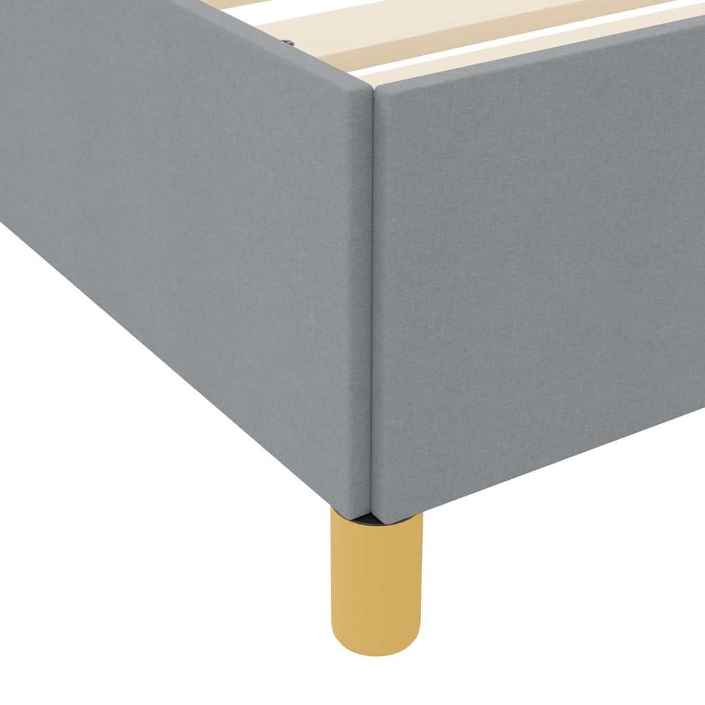Krevetna konstrukcija Svijetlo siva 140 x 200 cm tkanina