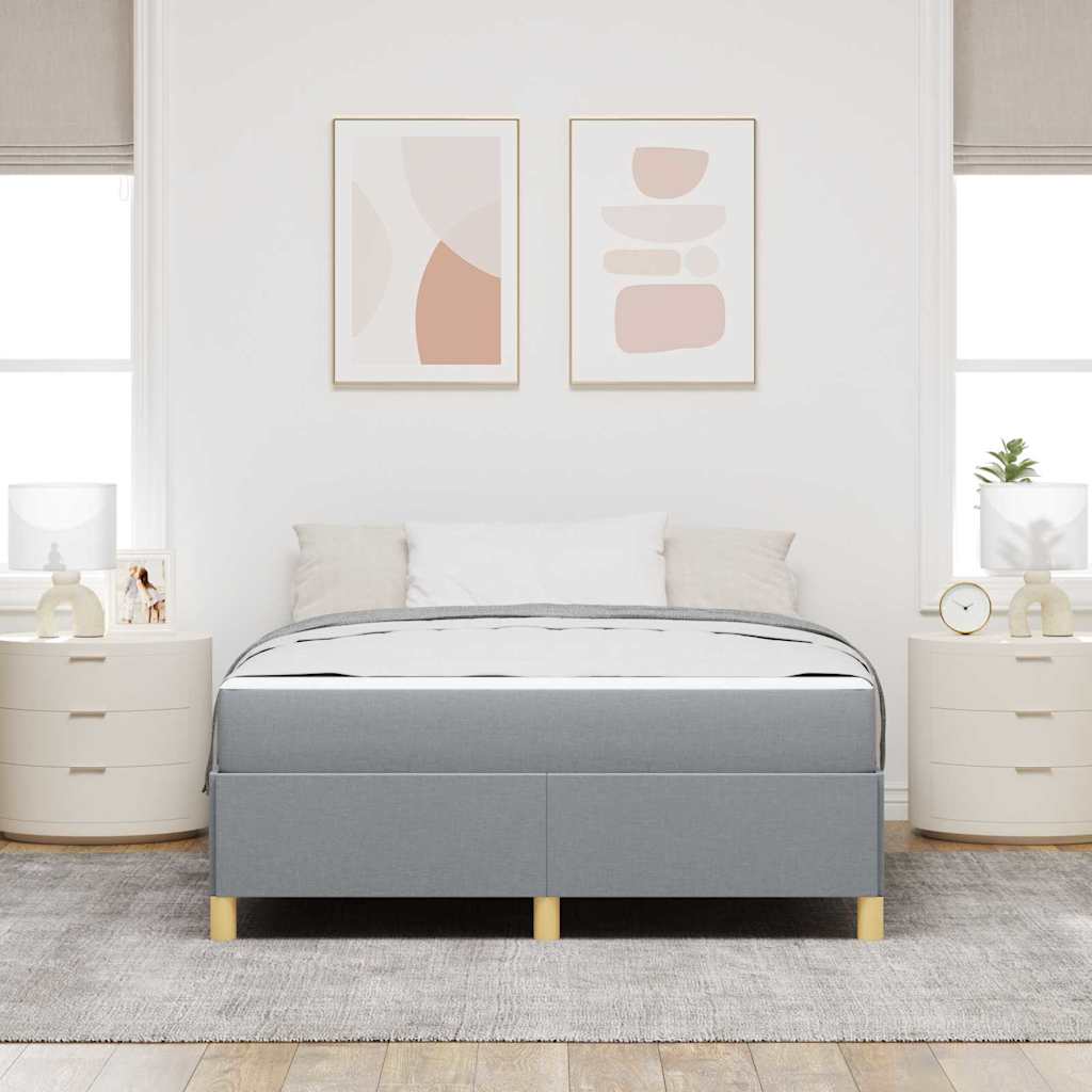Krevetna konstrukcija Svijetlo siva 140 x 200 cm tkanina