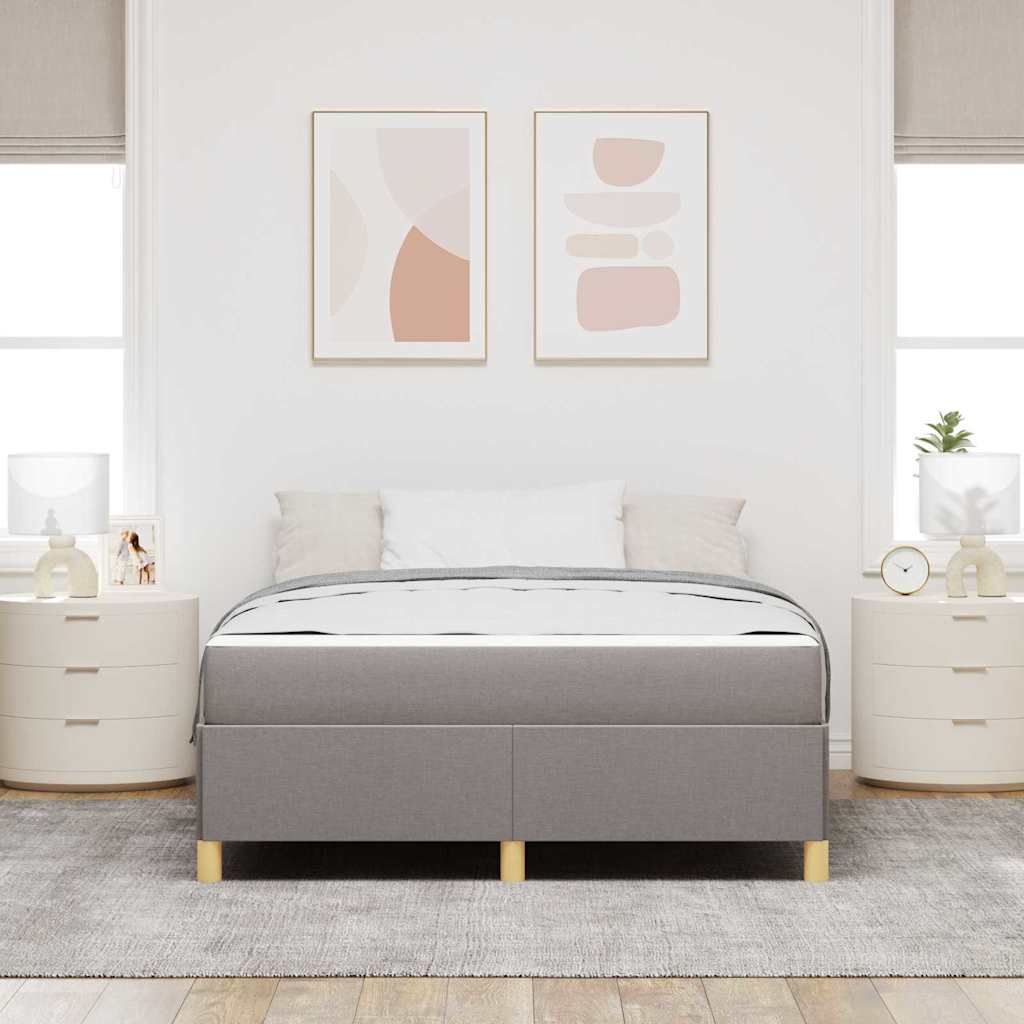 Krevetna konstrukcija Sivo-smeđa 140 x 200 cm tkanina