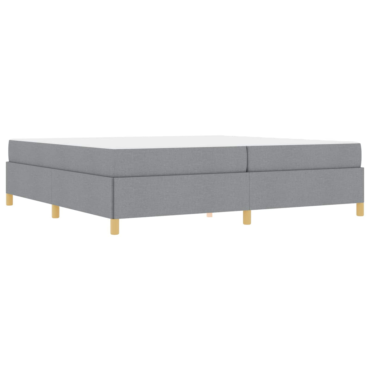 Krevetna konstrukcija Svijetlo siva 200 x 200 cm tkanina