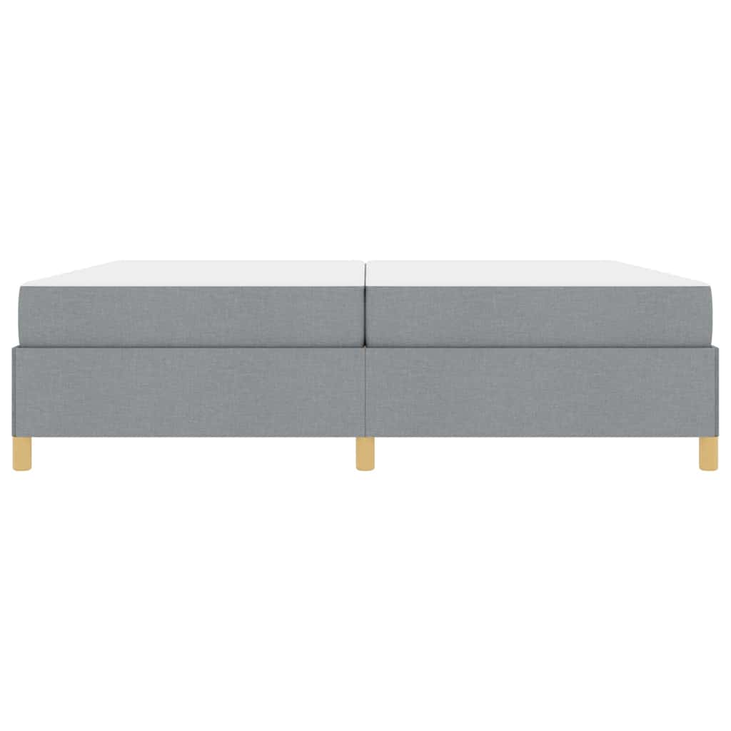 Krevetna konstrukcija Svijetlo siva 200 x 200 cm tkanina