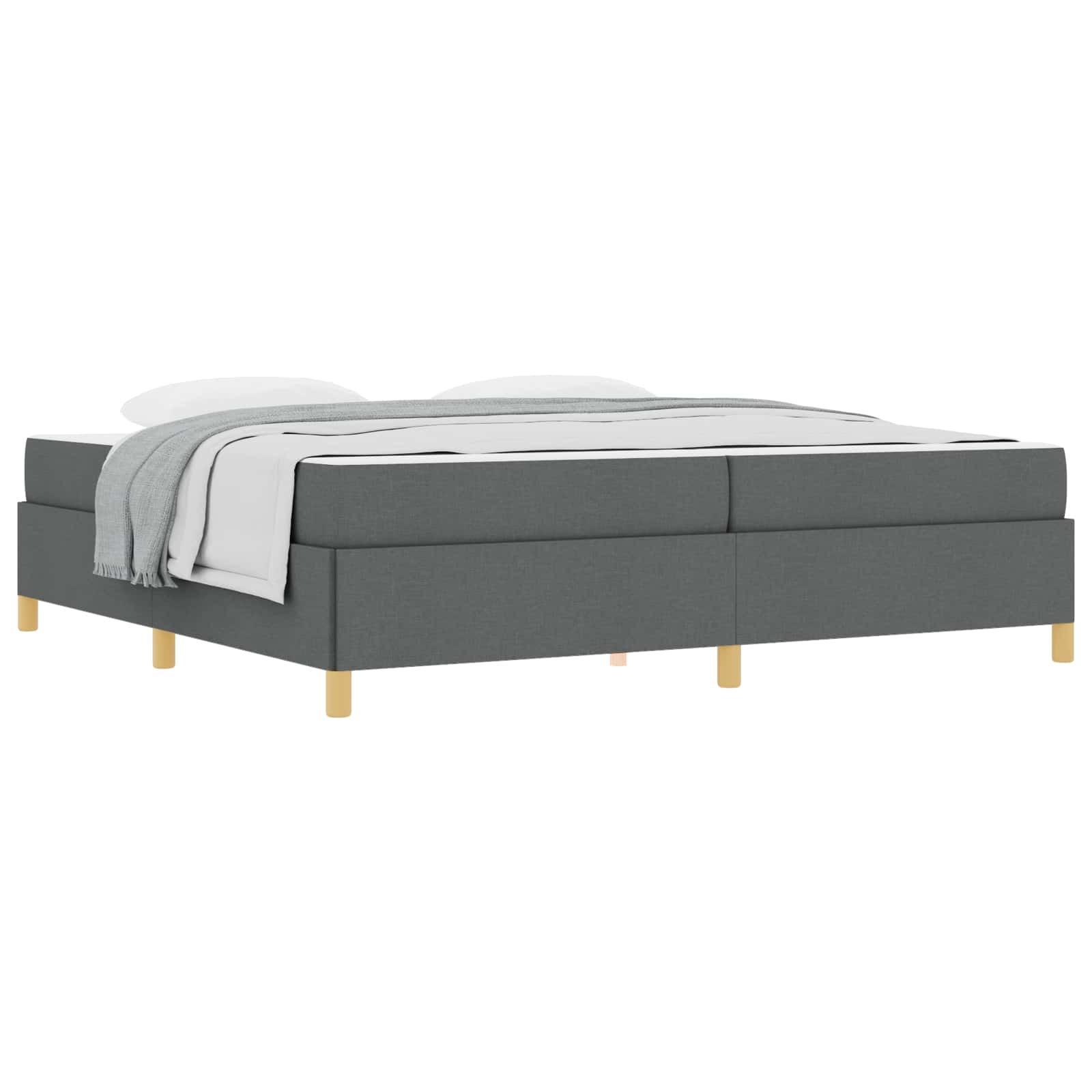 Krevetna konstrukcija Tamno siva 200 x 200 cm tkanina