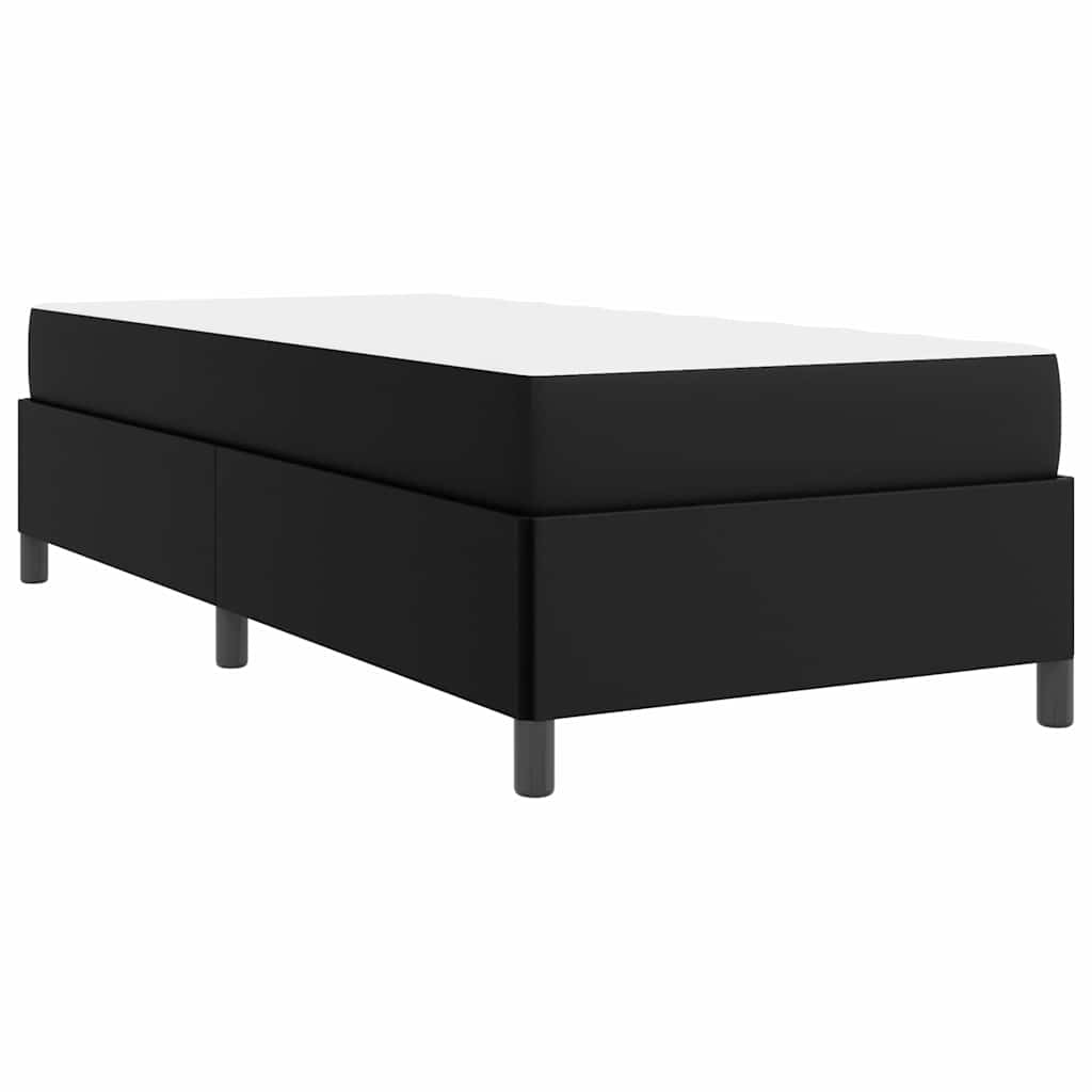 Krevetna konstrukcija s madracem Crna 90 x 200 cm tkanina