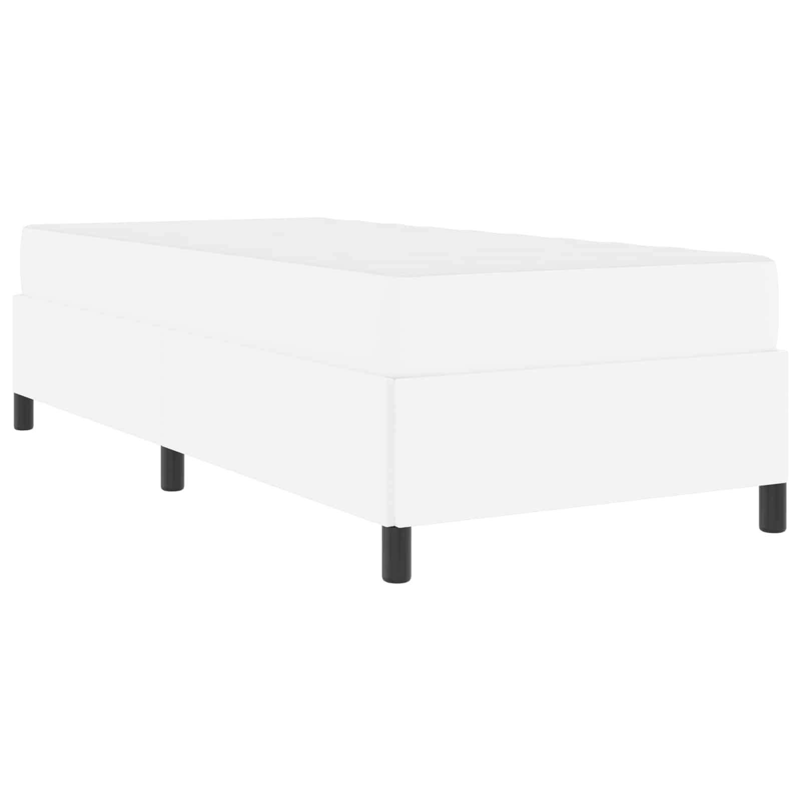 Krevetna konstrukcija s madracem Bijelo 100 x 200 cm tkanina