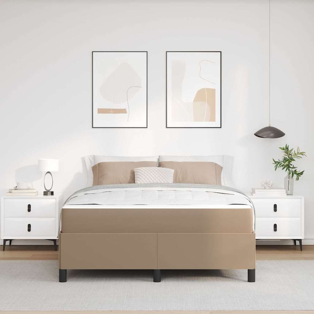 Krevetna konstrukcija Boja cappuccina 160 x 200 cm tkanina