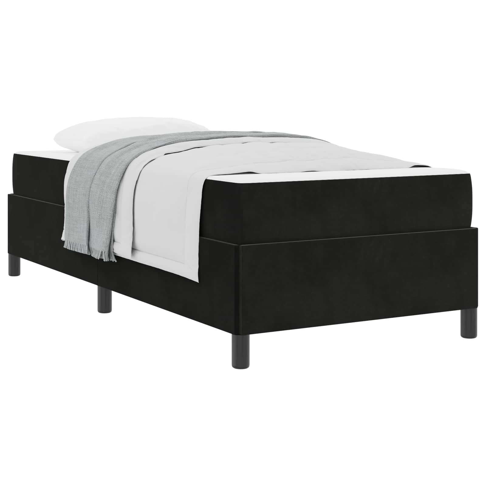 Krevetna konstrukcija Crna 80 x 200 cm tkanina