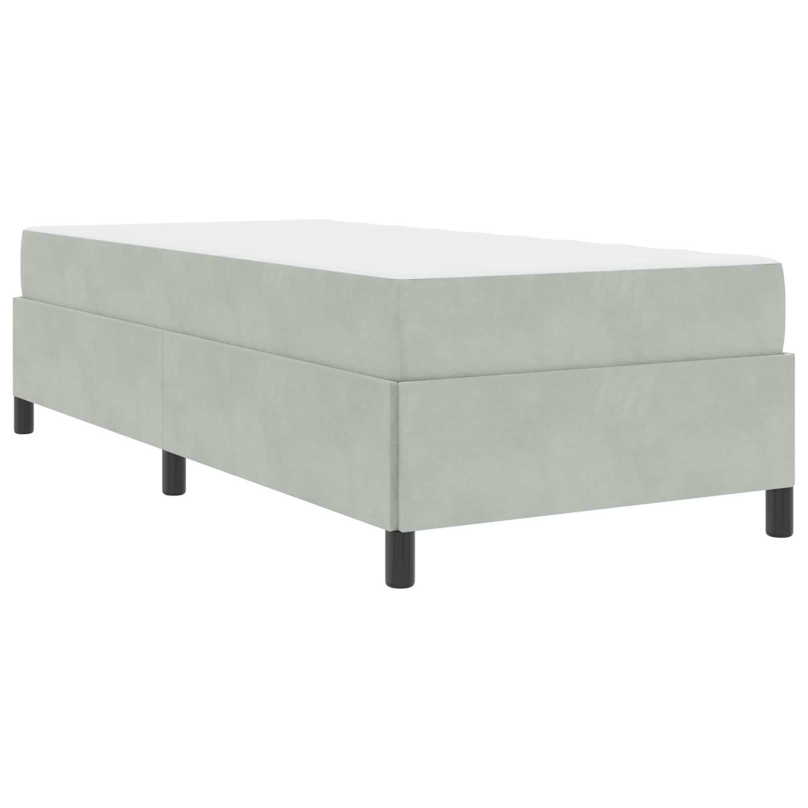 Krevetna konstrukcija Svijetlo siva 90 x 190 cm tkanina