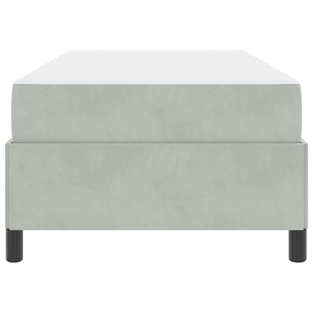 Krevetna konstrukcija Svijetlo siva 90 x 190 cm tkanina