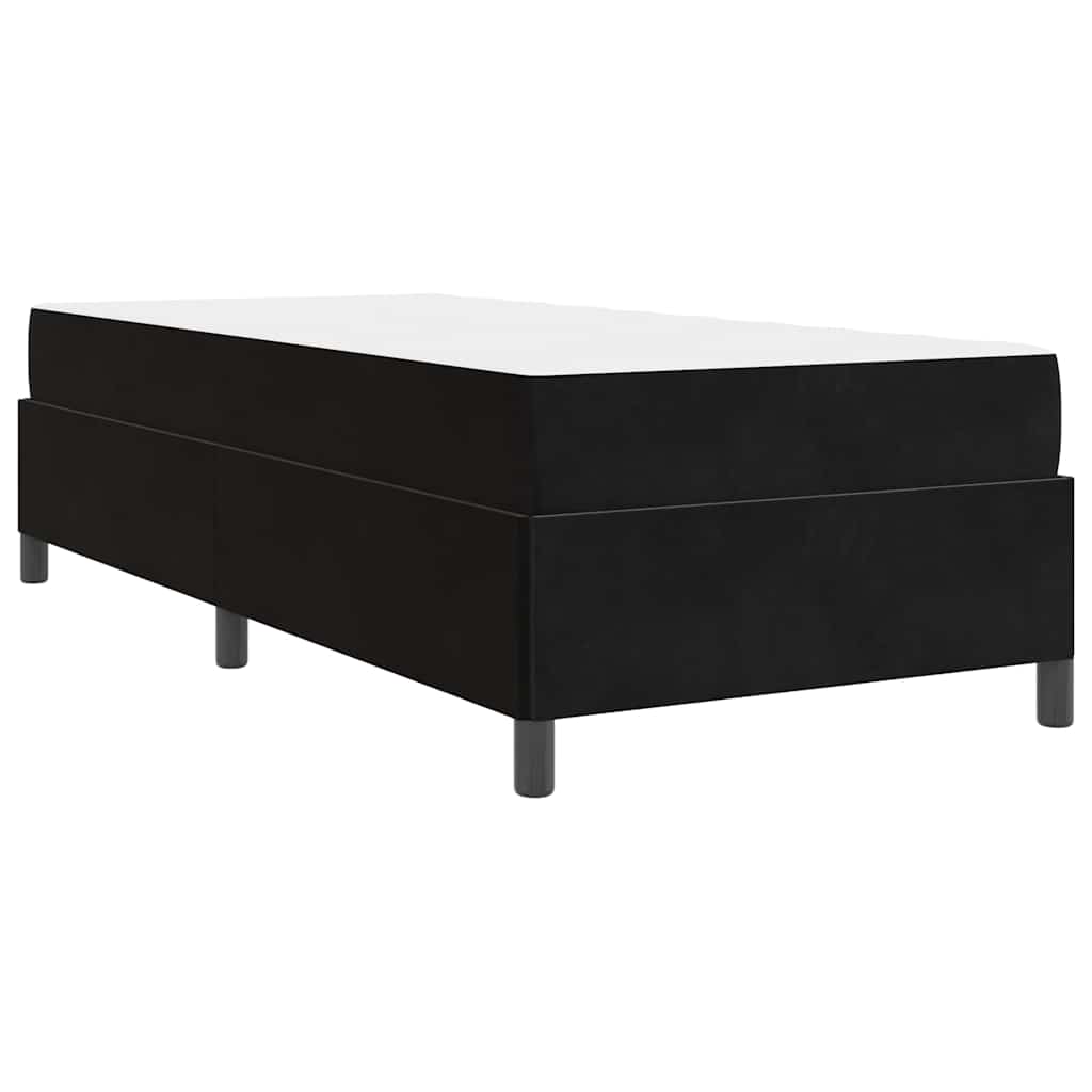 Krevetna konstrukcija s madracem Crna 100 x 200 cm tkanina