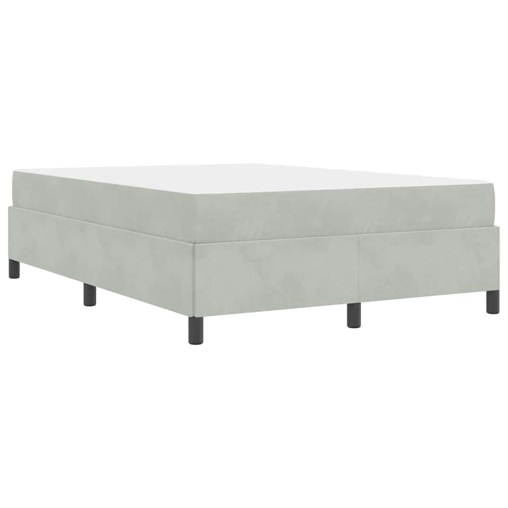 Krevetna konstrukcija Svijetlo siva 140 x 190 cm tkanina