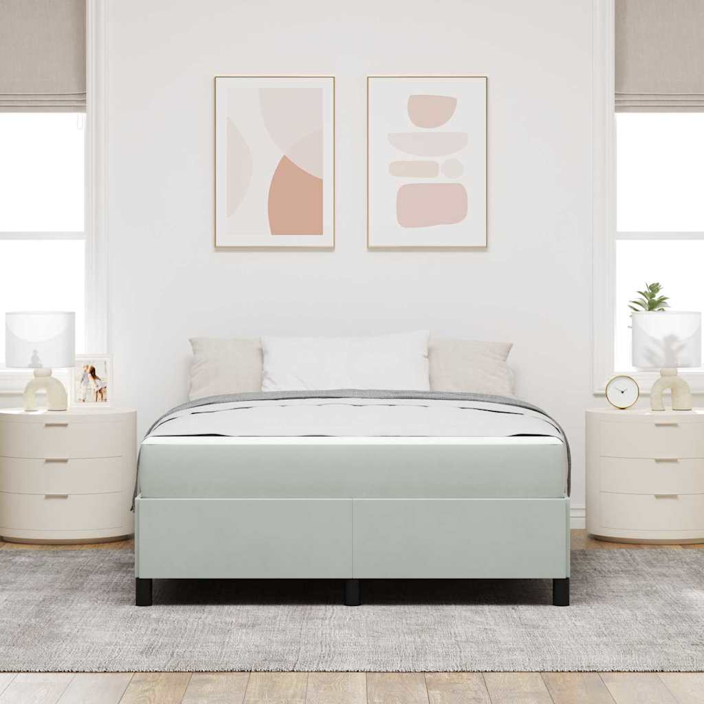 Krevetna konstrukcija Svijetlo siva 160 x 200 cm tkanina
