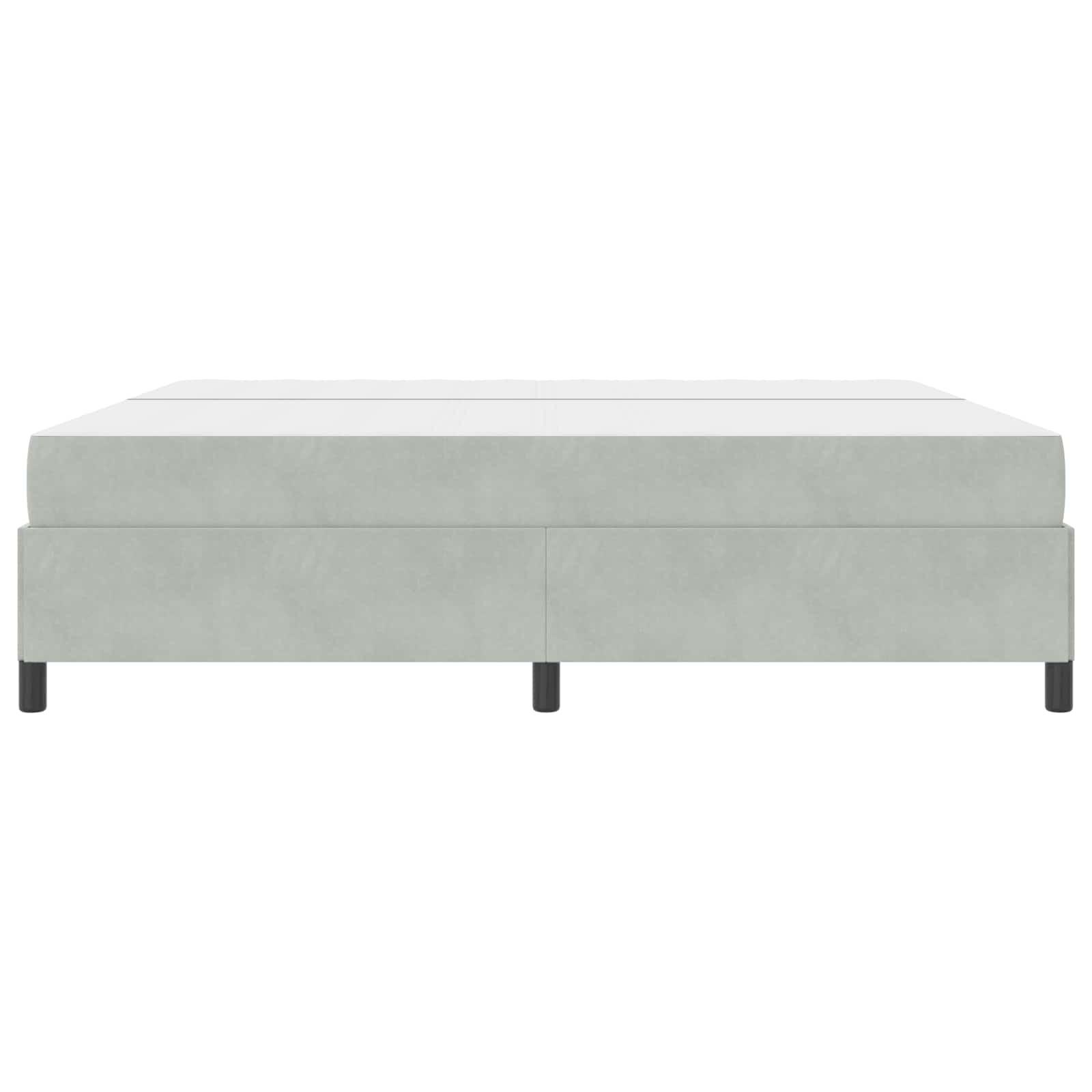 Krevetna konstrukcija Svijetlo siva 200 x 200 cm tkanina