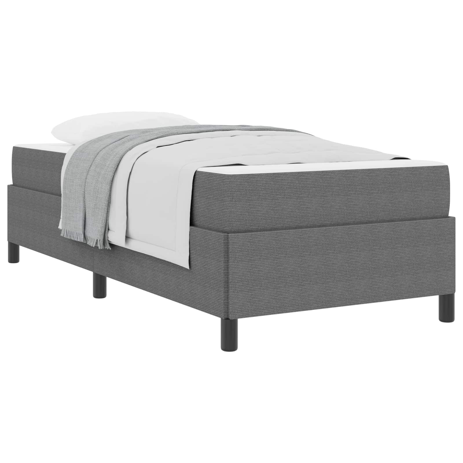 Krevetna konstrukcija Svijetlo siva 80 x 200 cm tkanina