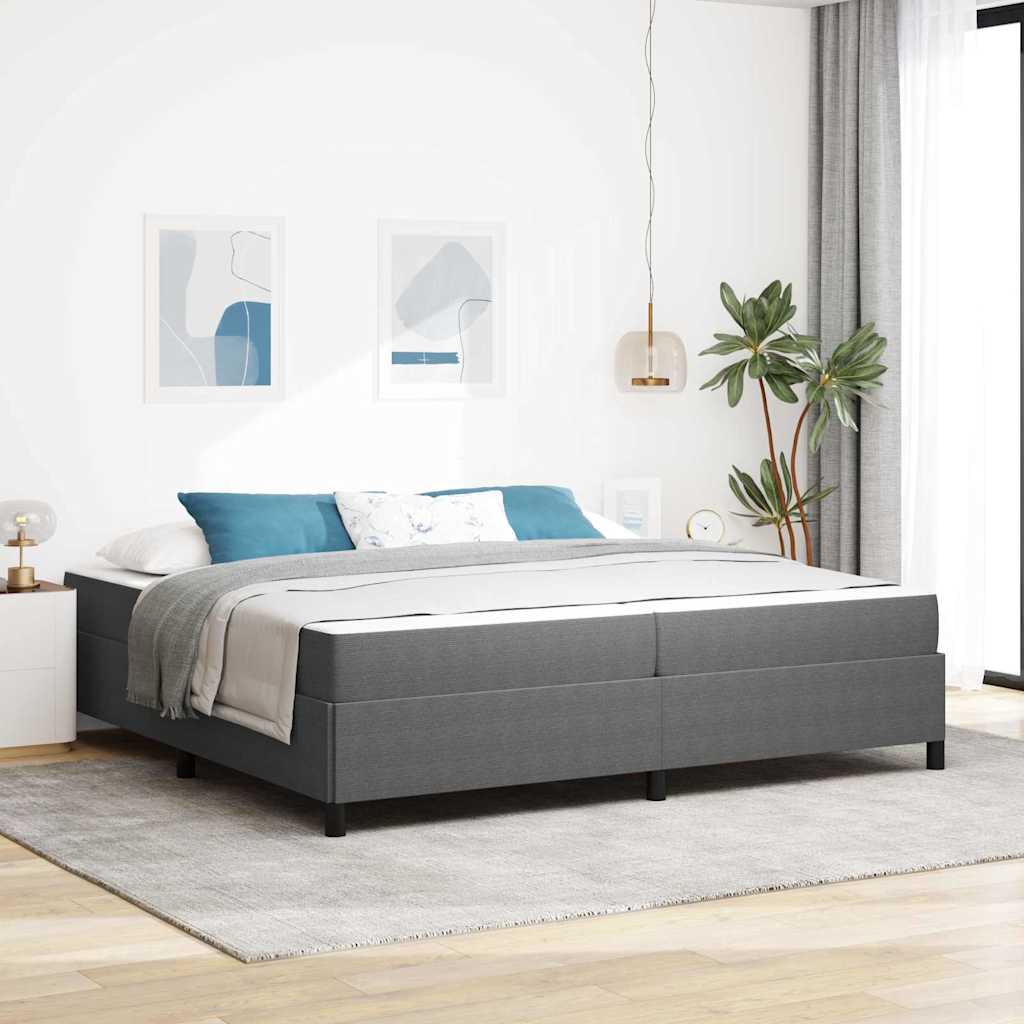 Krevetna konstrukcija Svijetlo siva 200 x 200 cm tkanina