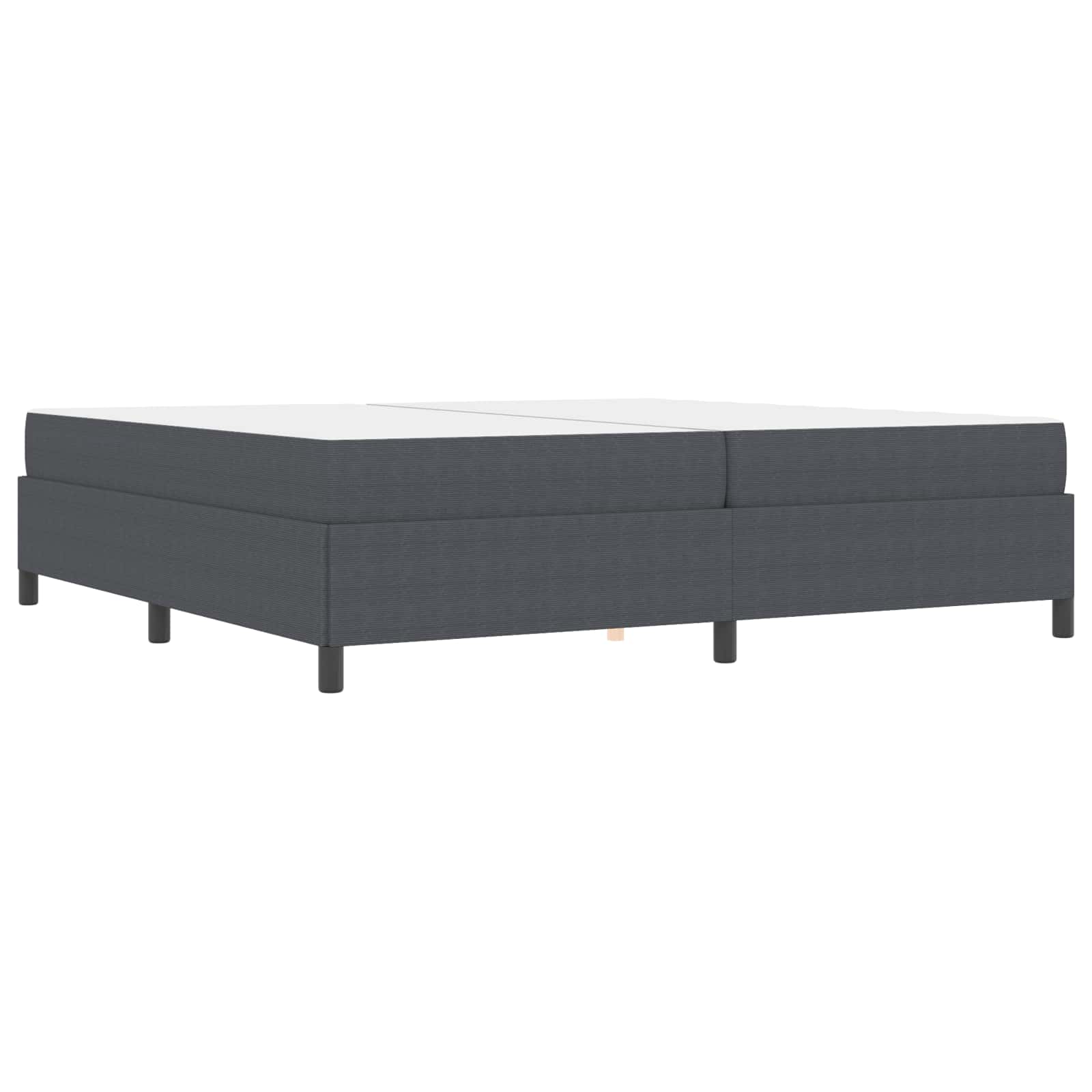 Krevetna konstrukcija Tamno siva 200 x 200 cm tkanina