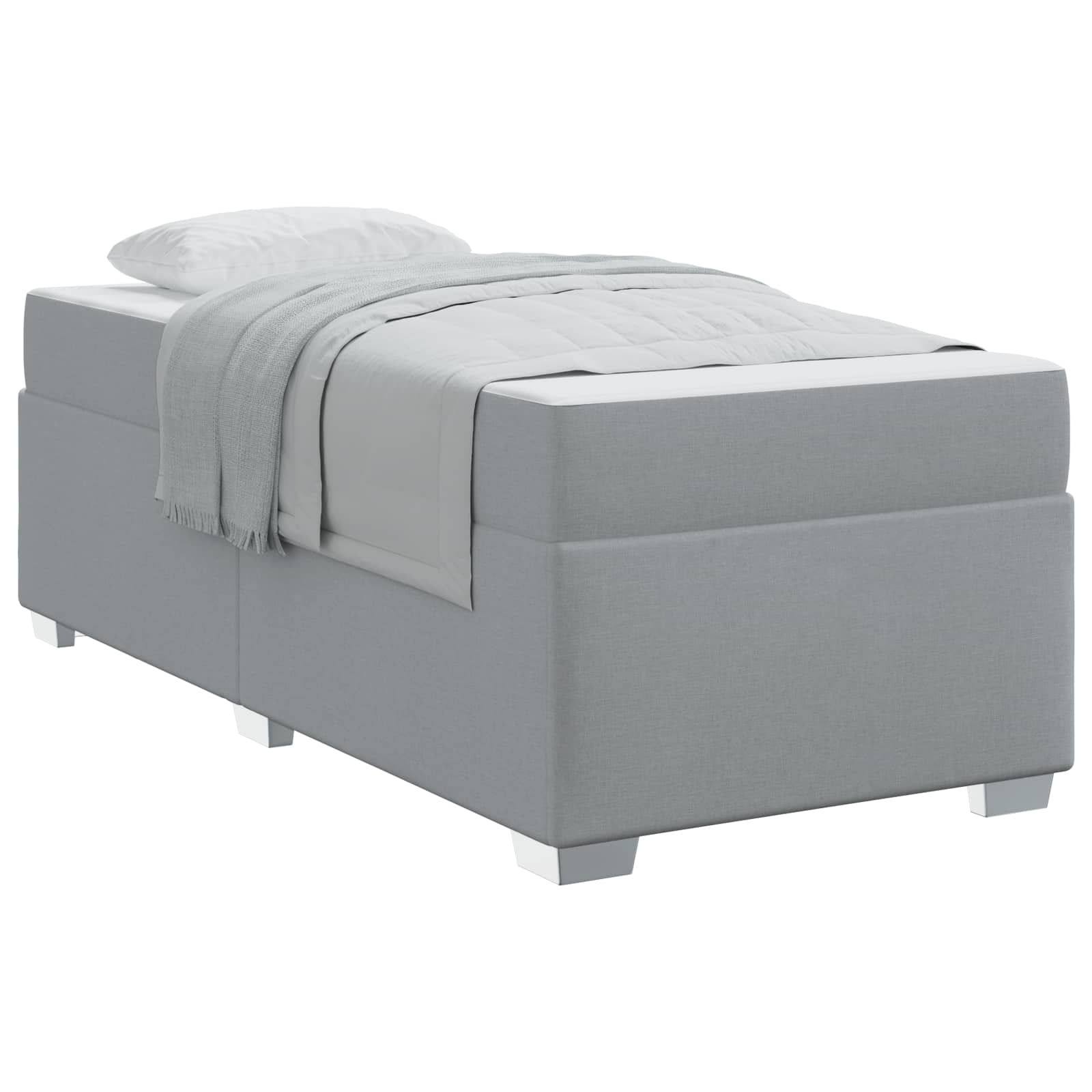 Krevetna konstrukcija Svijetlo siva 90 x 190 cm tkanina