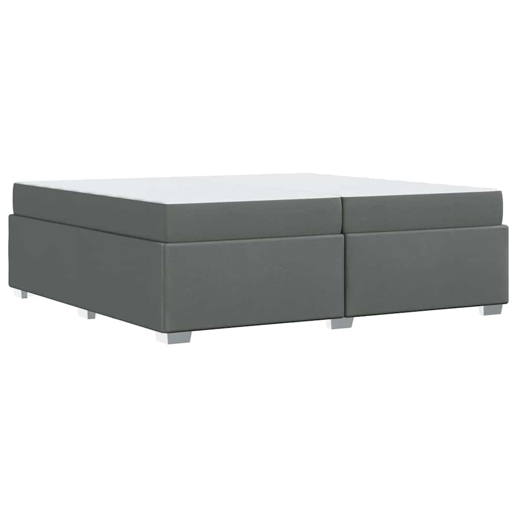 Krevetna konstrukcija Tamno siva 200 x 200 cm tkanina