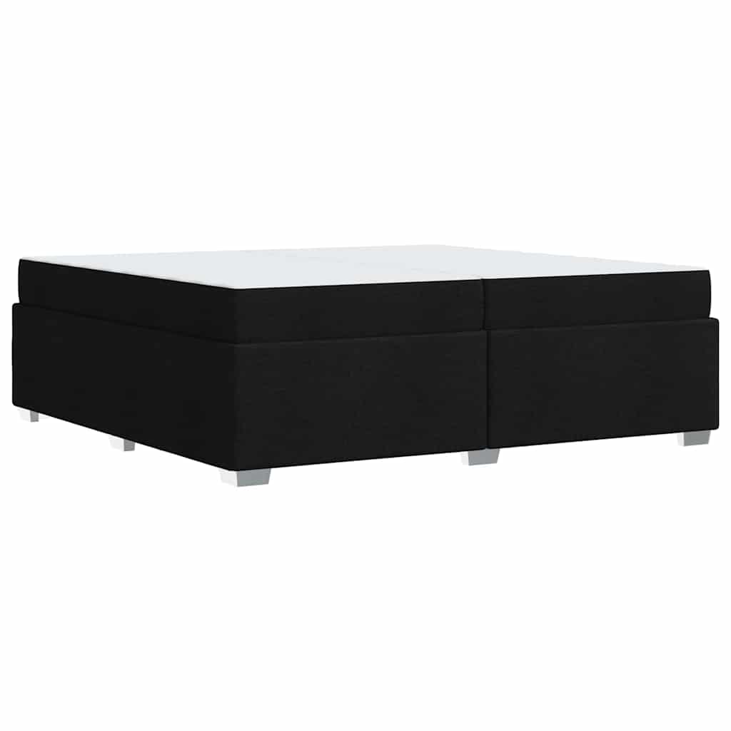 Krevetna konstrukcija s madracem Crna 200 x 200 cm tkanina