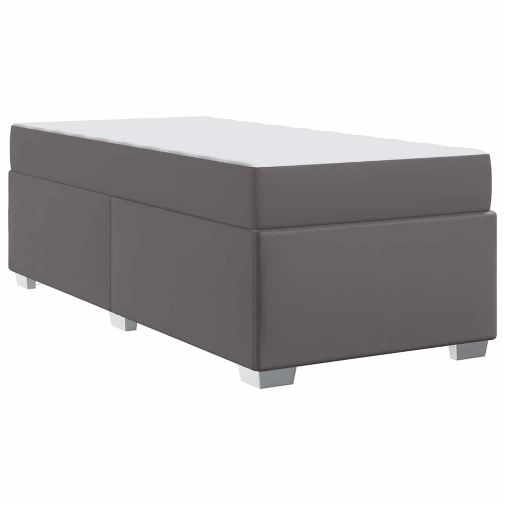 Krevetna konstrukcija s madracem Siva 80 x 200 cm tkanina
