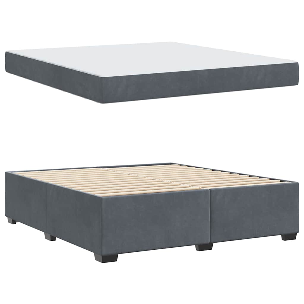Krevetna konstrukcija Tamno siva 180 x 200 cm tkanina
