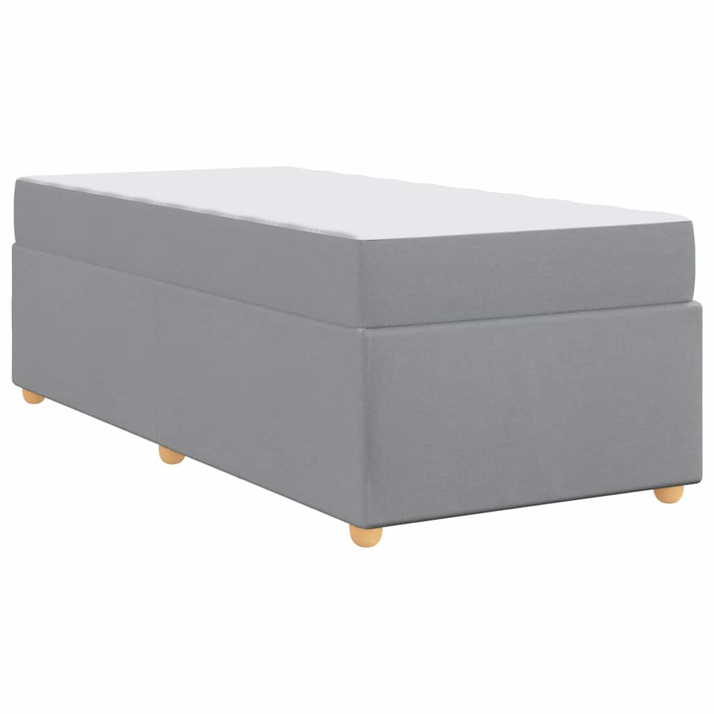 Krevetna konstrukcija Svijetlo siva 100 x 200 cm tkanina