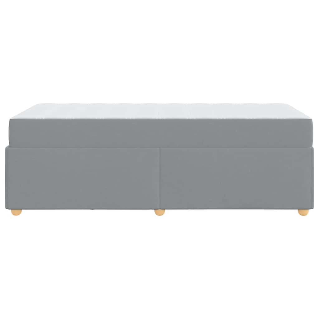 Krevetna konstrukcija Svijetlo siva 100 x 200 cm tkanina