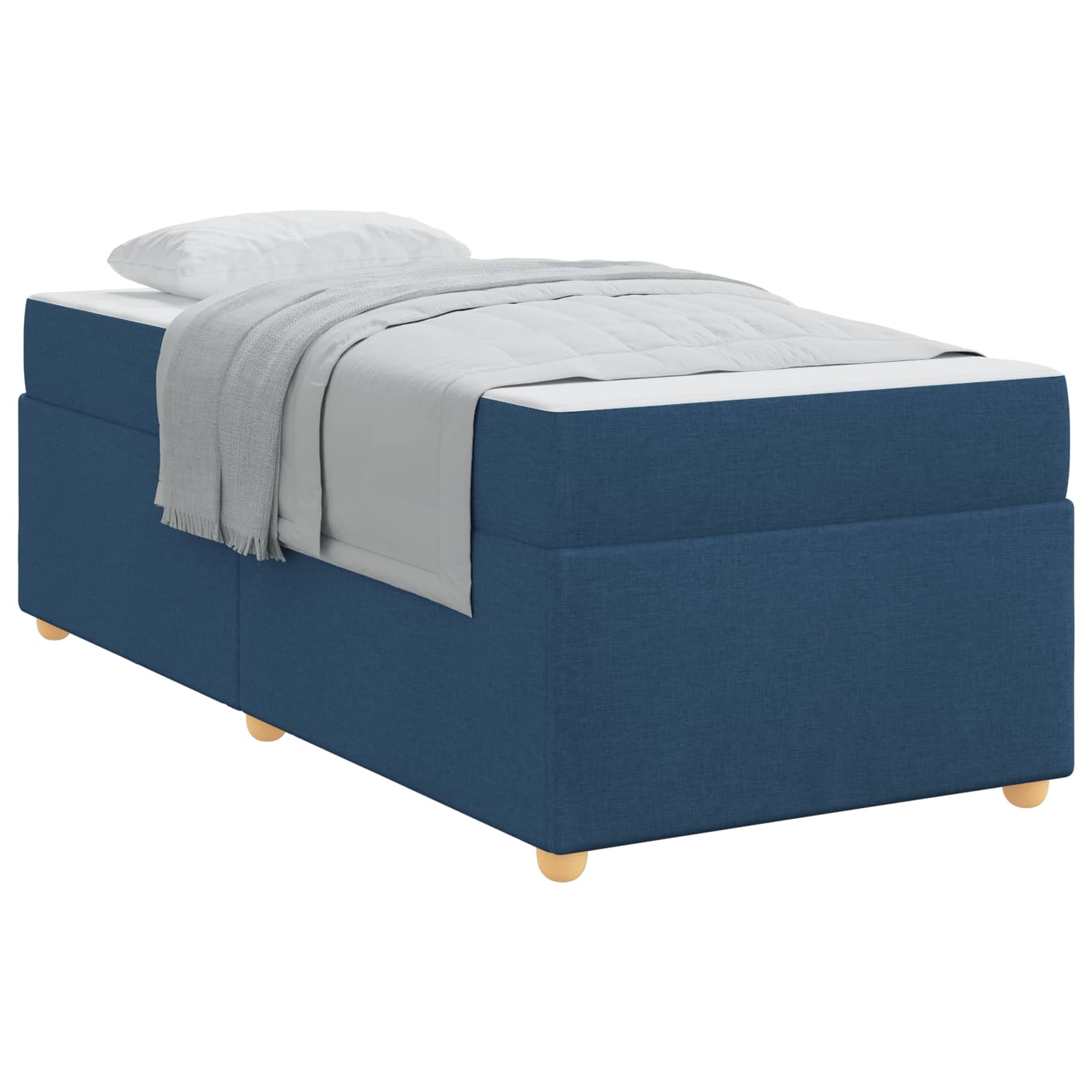 Krevetna konstrukcija s madracem Plava 100 x 200 cm tkanina