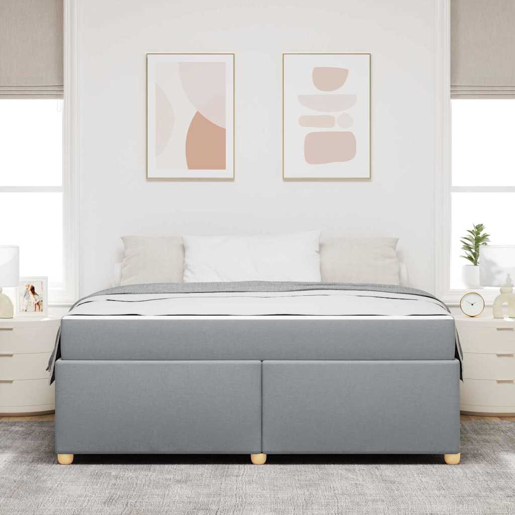 Krevetna konstrukcija Svijetlo siva 180 x 200 cm tkanina