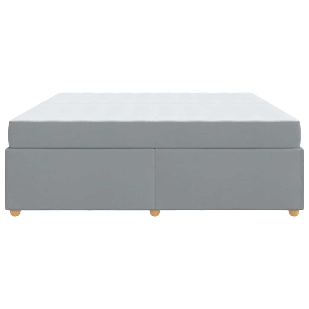 Krevetna konstrukcija Svijetlo siva 200 x 200 cm tkanina