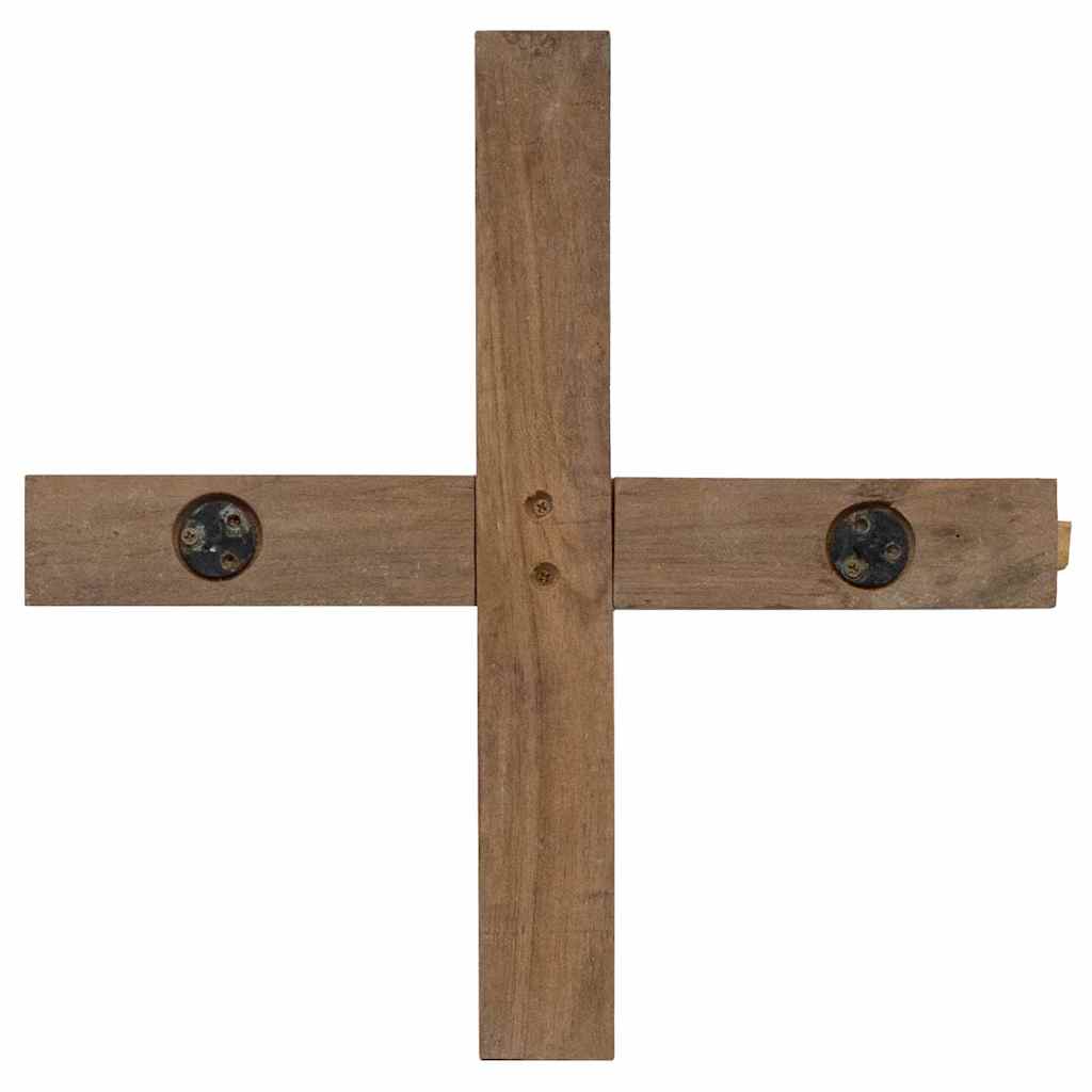 Božićno drvce s stalakom Smeđa 90 cm Masivna tikovina
