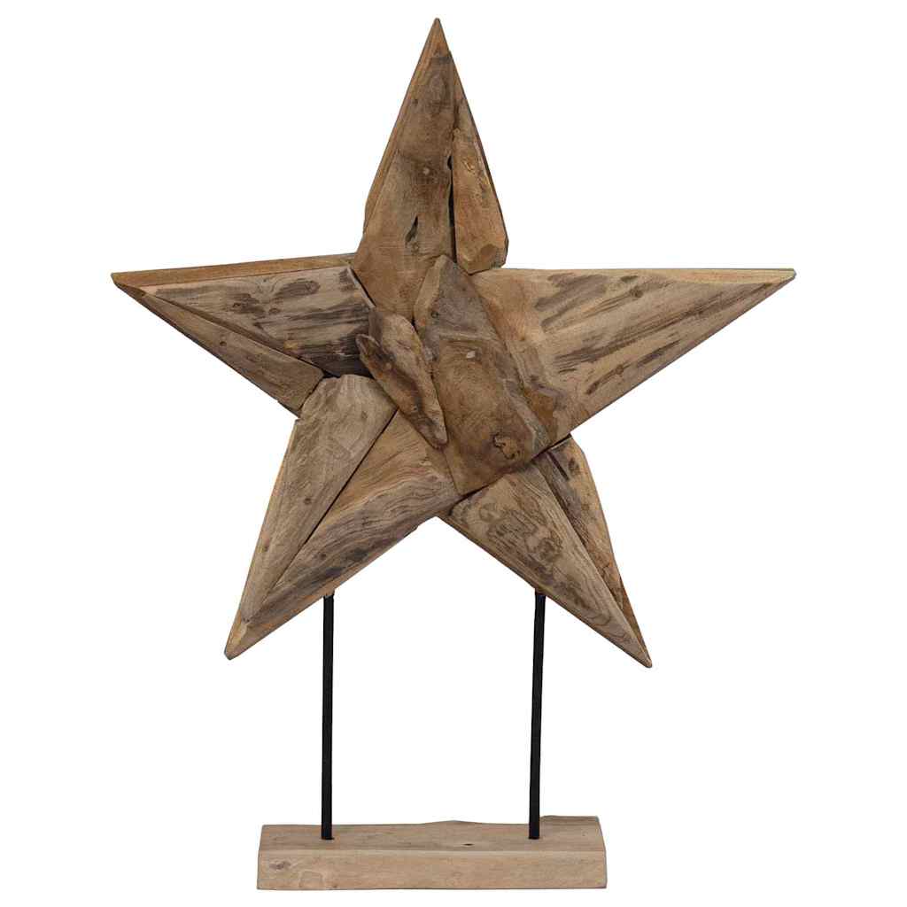Božićna zvijezda Smeđa 59,5 x 18 x 74 cm Čvrsto teak drvo