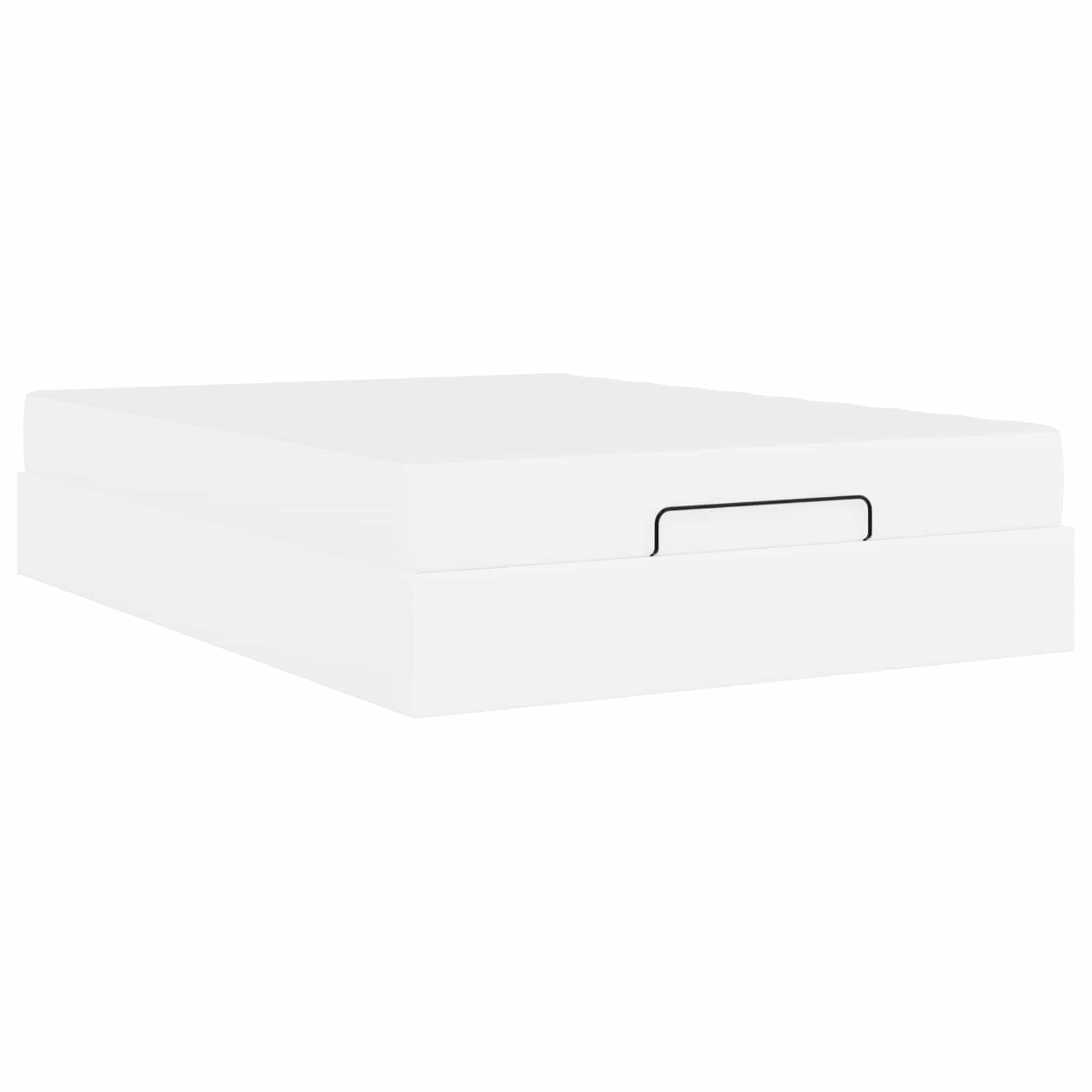 Okvir kreveta s madracem Ostalo 2 pcs Bijelo PVC